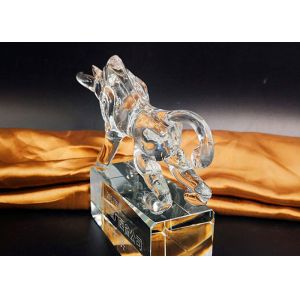 Crystal Cow Animal Figurines Model For Office / Home Decorations
