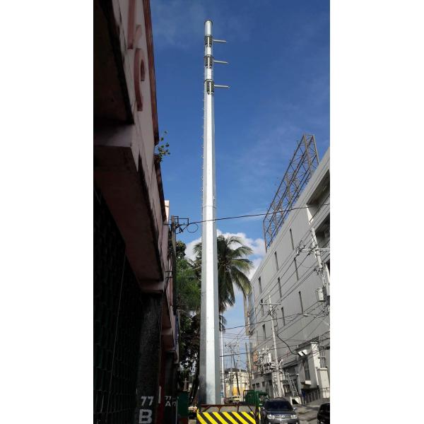 Buy 10m 35ft Galvanized Steel Tubular Tower Pole Non Standard at wholesale prices