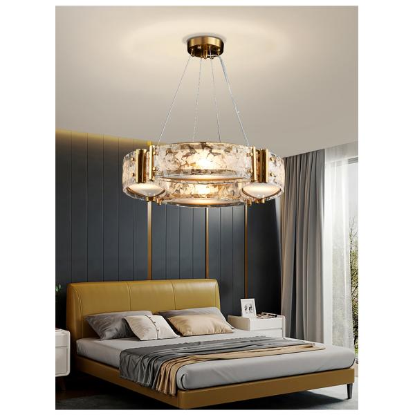 Modern living room home decor kitchen round glass hanging lamp nordic chandelier lighting(WH-MI-316)
