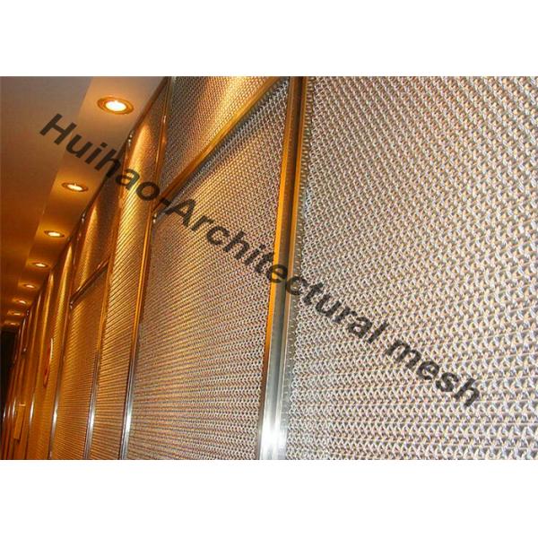 Copper Color Architectural Wire Mesh Panels Woven With Cables & Rods For Facades
