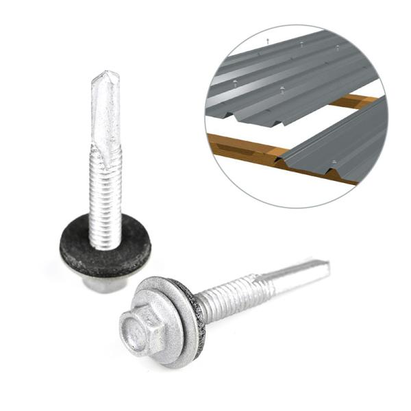 Buy Metric Bimetal Self Drilling Screw with Hex Washer Head and EPDM Rubber Washer at wholesale prices
