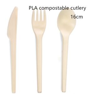 Biodegradable CPLA Knife Spoon And Fork For Lunch