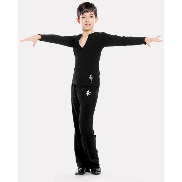 new offer latin dance clothes boy Ruffly blue white black modern dance stage children latin dance clothes