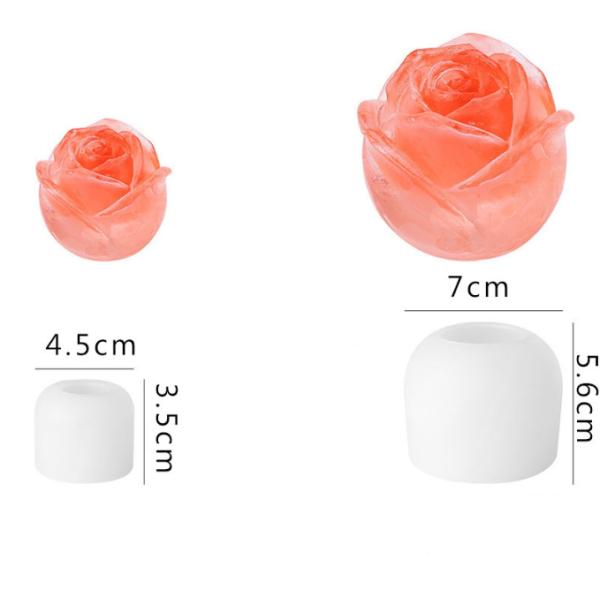 3D Rose Flower Plastic Molds for Making Ice Mold Maker Sustainable and Eco-Friendly