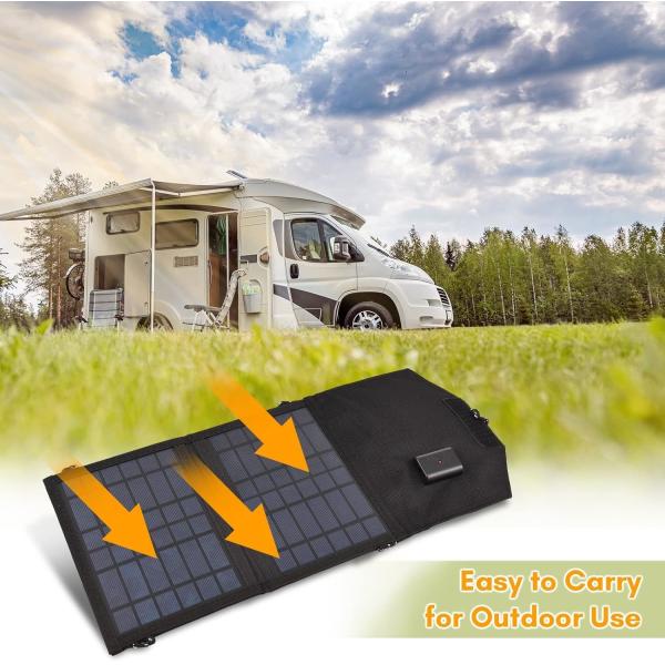 6-8 Hours Charging Time Foldable Camping Briefcase Solar Charger With Monocrystalline Silicon Solar Panel