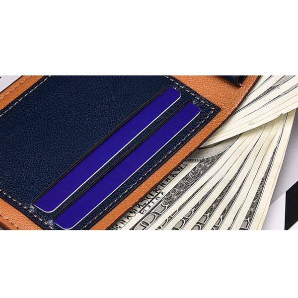 Custom Logo Leather Wallet for Men Designer Luxury Slim Clamshell Carteras Billeteras