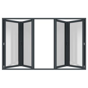 China Villa Exterior 6063-T5 1.4mm Aluminum Bifold Windows on sale