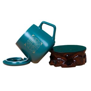 Matte 7x9cm Reusable Ceramic Coffee Cup Traditional Chinese Medicine Style With