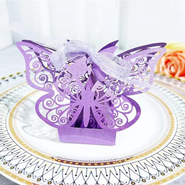 Cardboard Butterfly Exquisite Fancy Packaging Paper Boxes for Wedding Gift Party