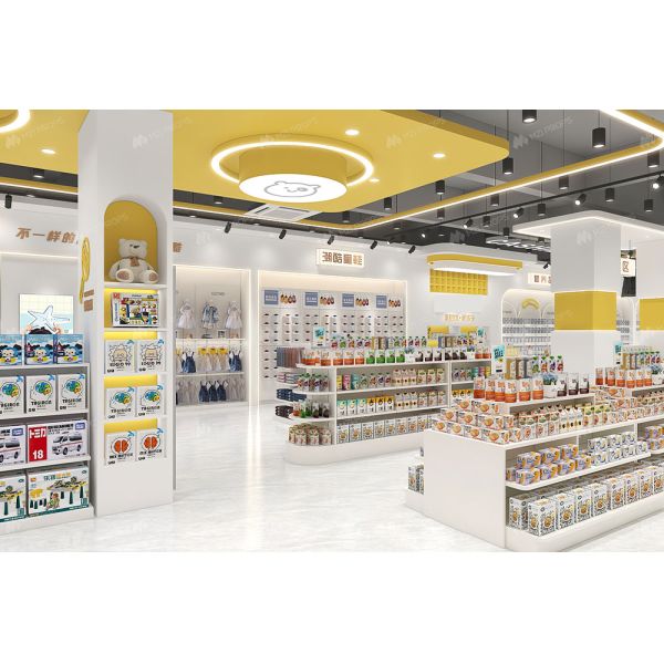 BBC009 Fashion-forward decor baby shop baby store display rack Branding Display Showcase for baby shop decoration