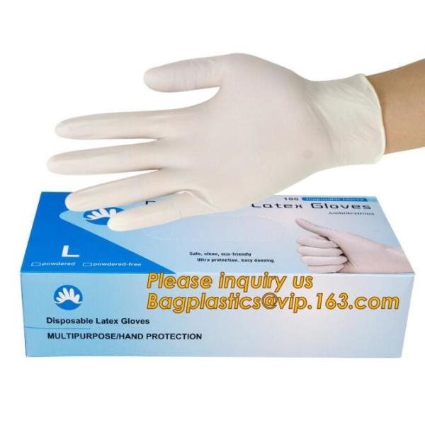 Powder-free non-sterile 100% natural rubber latex examination gloves /gloves