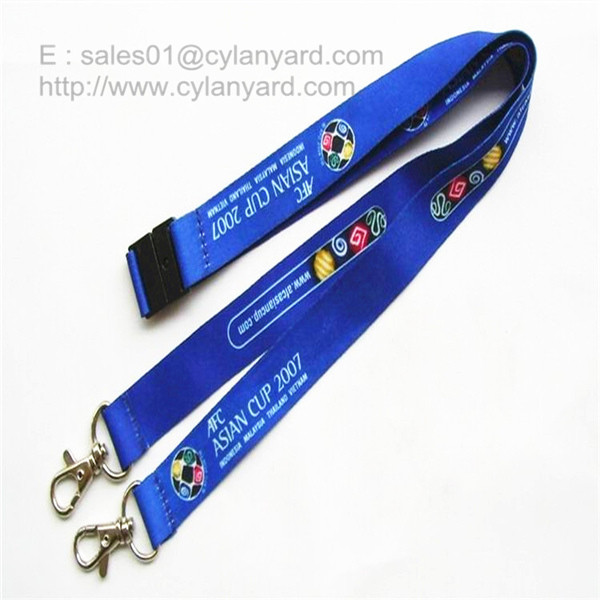 Two Ends Open Lanyards, Open Double-Ended full color lanyard with rivet seal