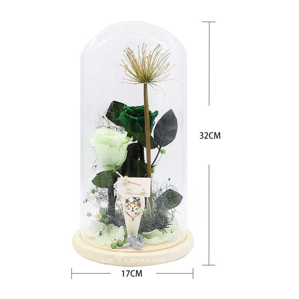 Eternal Roses In Glass Home Cute Decoration Preserved Flower Gift Boxs For Valentine’S Day