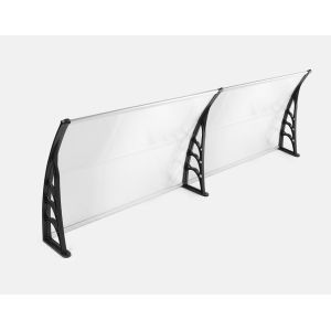 Clear Outdoor Polycarbonate Awning Aluminum Alloy Frame Environment Friendly