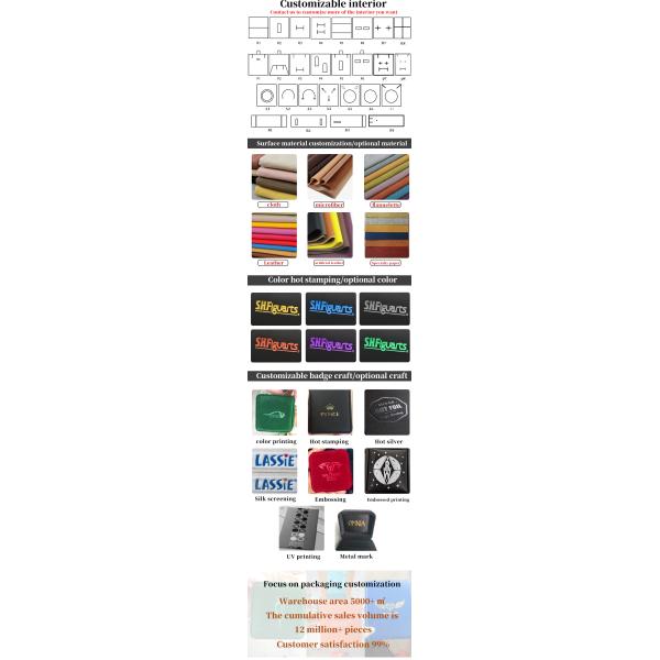 Coffee Arc-Shaped PU Leather Jewelry Box Package for Pendant Ear Ring Packaging