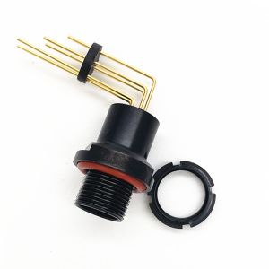 Black Fischer Cable Connector PCB Mounted Right Angle DBPC102A054