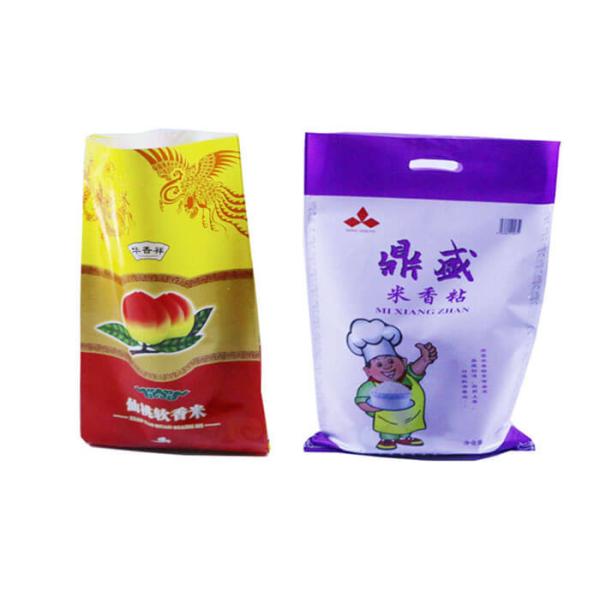Recyclable Personalized Wheat Flour Bag , Durable Side Gusset Plastic Bags
