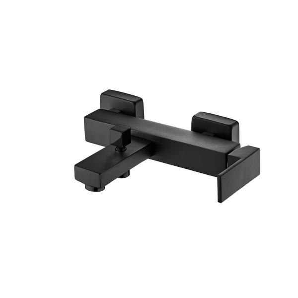 Buy Rust Resistant Matt Black Bath Mixer Single Lever Bathtub Faucet at wholesale prices