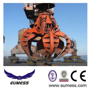 China Steel Scrap Motor hydraulic orange peel grab on sale