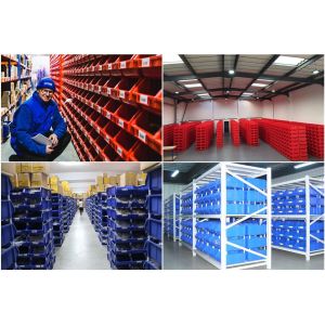 Plastic Shelf Bins, Heavy Duty Storage Bins For Garage, Closet, And Drawer