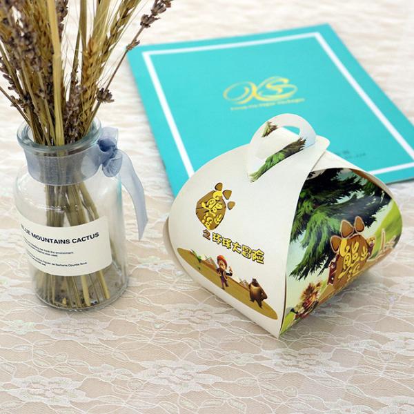 Top Seller Cute Cartoon Peppa Pig , Happy Lamb , Bear Cupcake Muffin Cake Boxes Removable Inserts with Handle