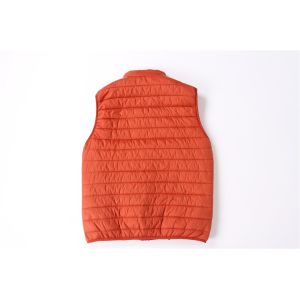 Windproof lightweight orange Mens Black Puffer Gilet 100% Polyester