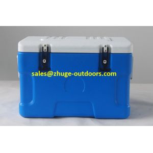 Quality Hot Sale 30 Liter PU Insulation Blue Plastic Ice Cooler Box for sale