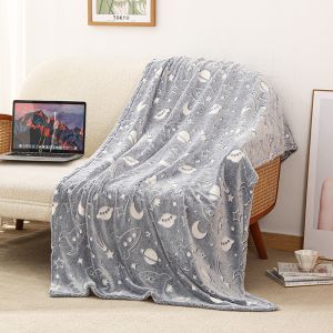 500g Festival Pattern Glow-in-the-Dark Blanket Cover for Office Nap Air