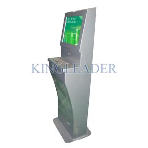 Self Service Interactive Touch Screen Kiosk With Rugged Metal Keyboard