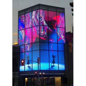 Outdoor 400pixel/m2 SMD5050 Led Mesh Video Screen 100w/m2