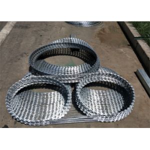 Galvanized Concertina Straight Razor Wire BTO22 Razor Barbed Wire