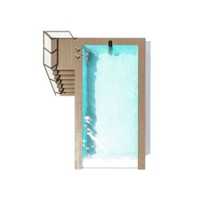 China 100mm Thickness Customized Luxury Prefab Tiny House With Swimming Pool Container Pool on sale