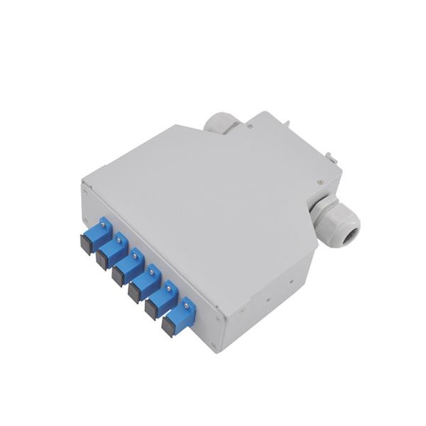 Aluminum SC Duplex Din Rail Terminal Box Ftth 45.3 Mm 6 Core