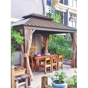 China Hardtop Gazebo 10x12m With Netting - Metal Aluminum Gazebo - Gazebos For Patios, Backyard, Lawn on sale