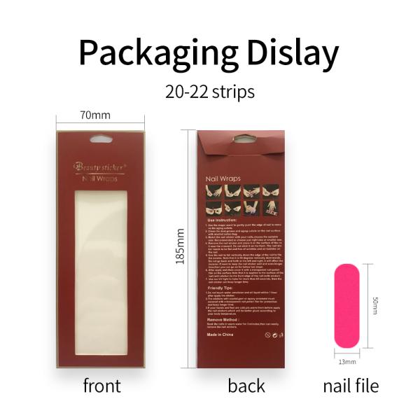 OEM ODM Nail Paint Solid Color Strips with Designs Custom Semi Cured Gel Polish Wraps