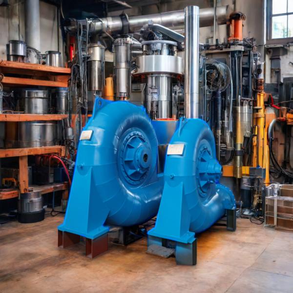 Water Turbine Generator 300KW-20MW Power Output Brushless Excitation Vertical Installation 300-3000rpm Speed