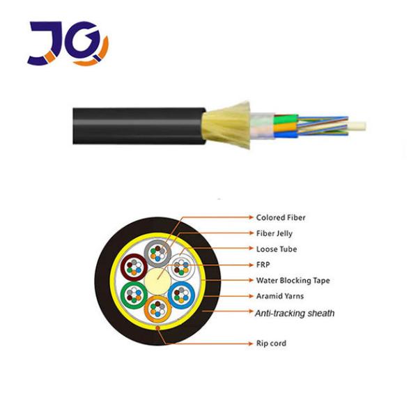 ADSS Single Jacket Aerial Single Mode Fiber Optic Cable Aramid Strengthened FTTx