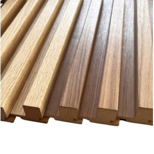 China Harmless Practical Wooden Wall Slat Panels , Moistureproof Veneer Wood Panels Wall on sale