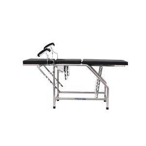 Manual Backrest Adjustable Gynecologist Examination Table With Stirrups