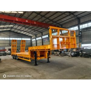 7 Axles Self Dumping Low Bed Truck Semi Trailer
