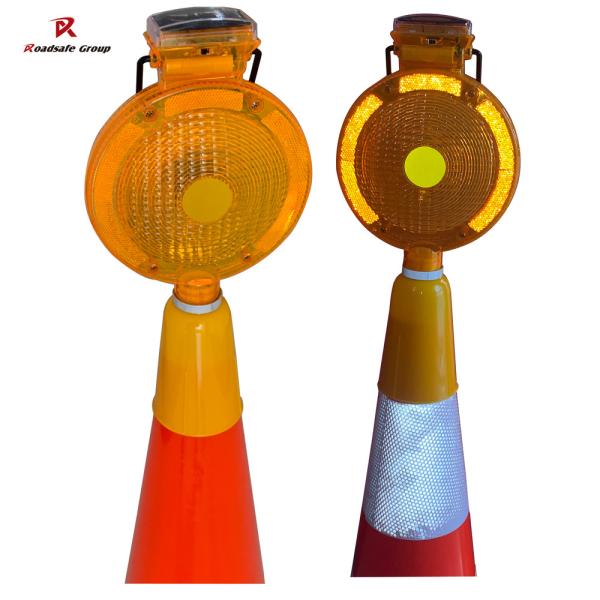 185mm Garage Temporary Traffic Warning Light Intelligent Concrete Traffic Barriers