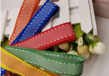 Buy 3/8" Width Stitched Grosgrain Ribbon With Nice Lively Appearance at wholesale prices