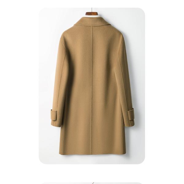 Cotton Lapel Men's Winter Coat Oversized Single Breasted Trench Jacket for Cold Days