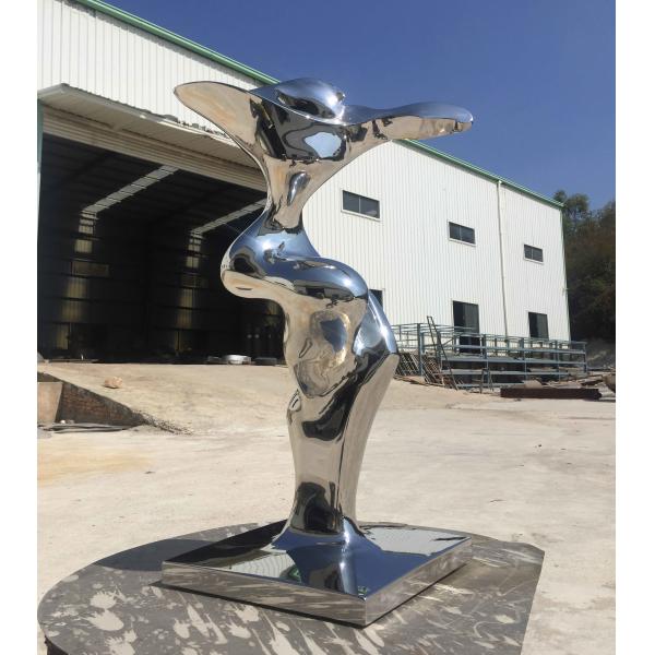 Fairy Modern Stainless Steel Sculpture , Outdoor Metal Lawn Sculptures