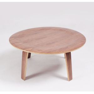 Molded Plywood Molded Plywood Coffee Table Walnut Round 87 * 87 * 42cm