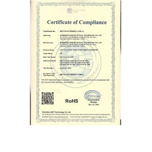 Shenzhen Handar Optical Technology Co.,Ltd Certifications