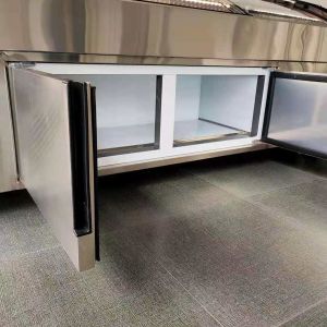 Stainless steel stepped display cabinet refrigeration refrigeration facilities