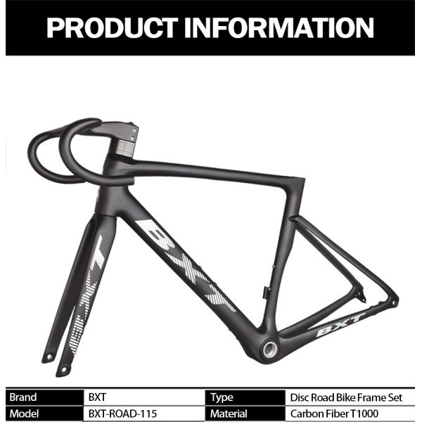 Disc Brake Carbon Fiber Road Bike Frame 700C