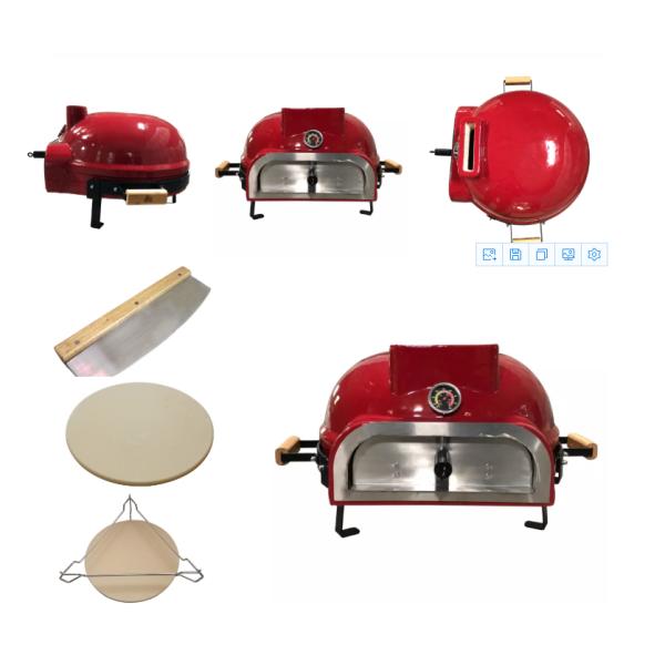 KIMSTONE 21 Inch Mini Outdoor Garden Portable China Wooden Burning Charcoal Pizzaofen Brick Pizza Oven Wood Fired Grill for Sale