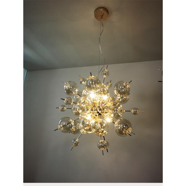 Nordic Led Home Decoration Chandelier Modern Sea Urchin Dandelion Glass Ball Pendant Lamp(WH-GP-180)